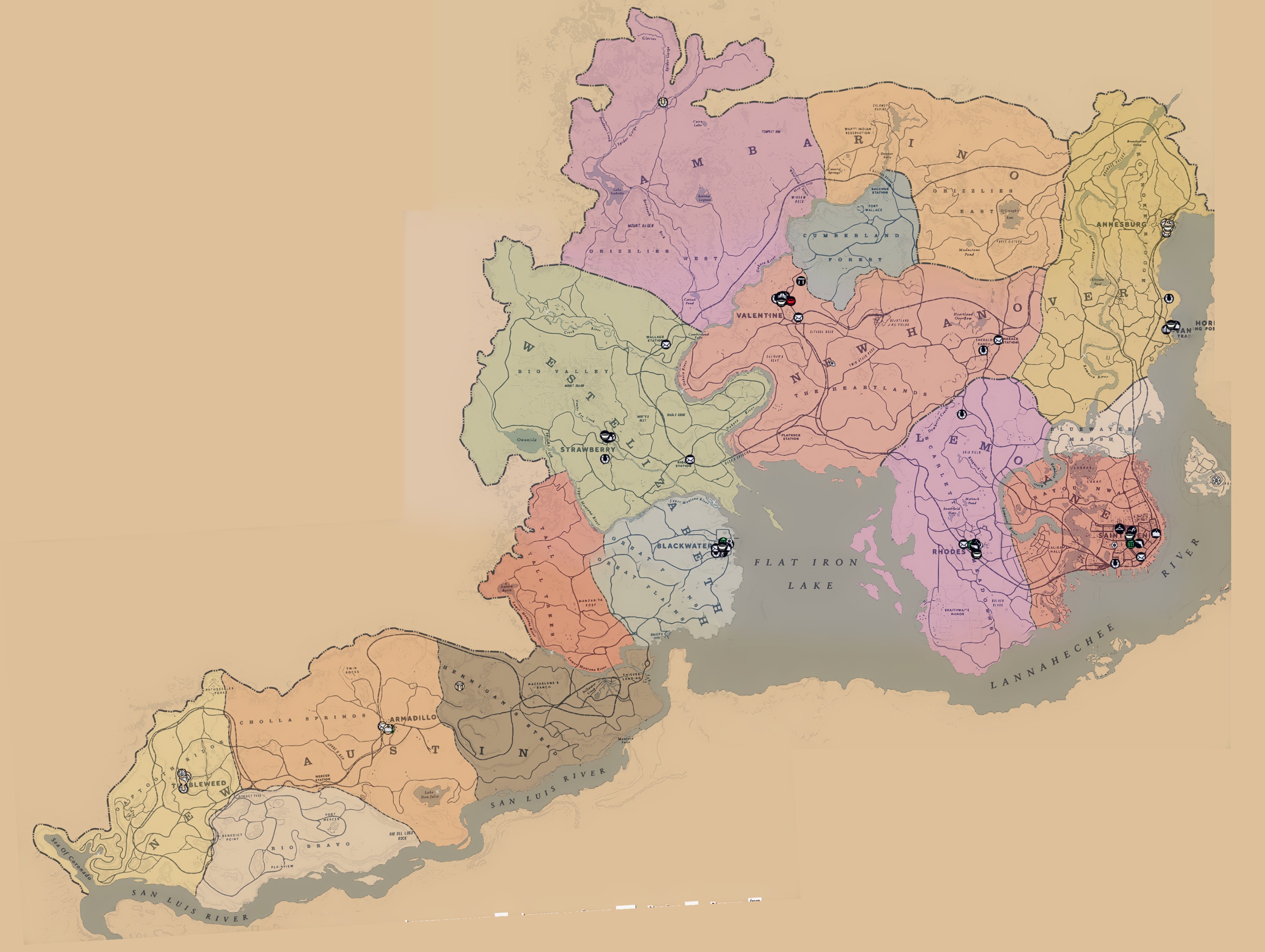 Carte officielle des Districts Savage